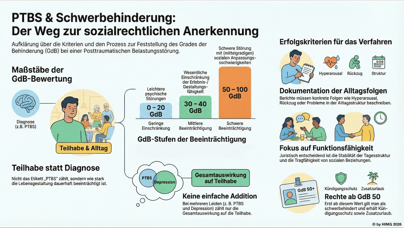 PTBS und Schwerbehinderung: Begutachtung im Sozialrecht